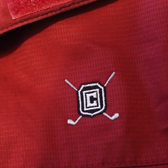 Men's Chaps Burgundy Golf Wind Shirt Removable Sleeves Large - Picture 2 of 15